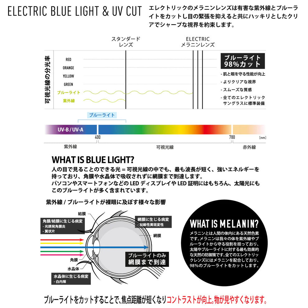 【ELECTRIC】PORTFINO/GLOSS BLACK - AMBER