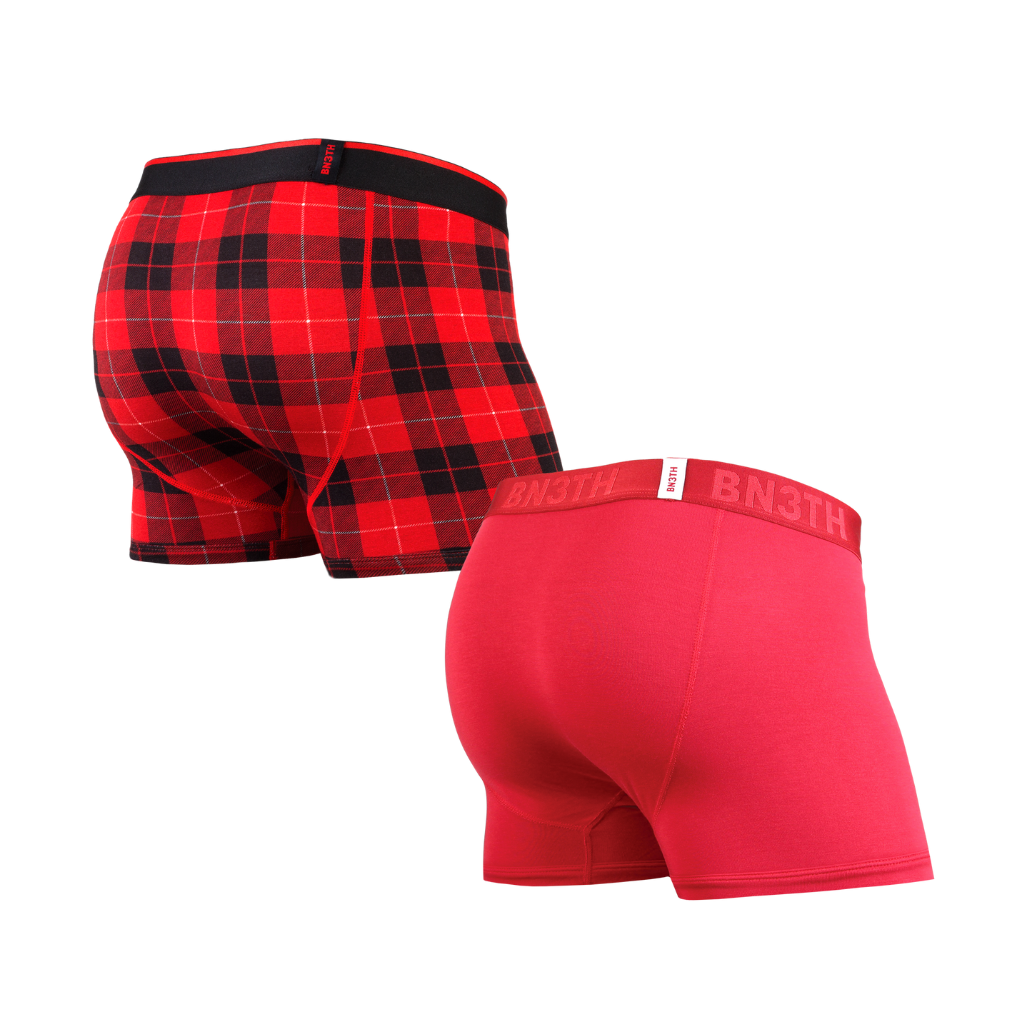 SALE【BN3TH】WEEKDAY TRUNKS SOLID×PRINT 2PK CRIMSON FIRESIDE-PLAID RED