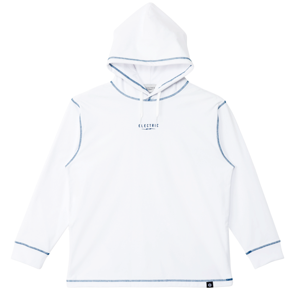 【ELECTRIC】COLOR STITCH DRY HOOD WHITE×BLUE