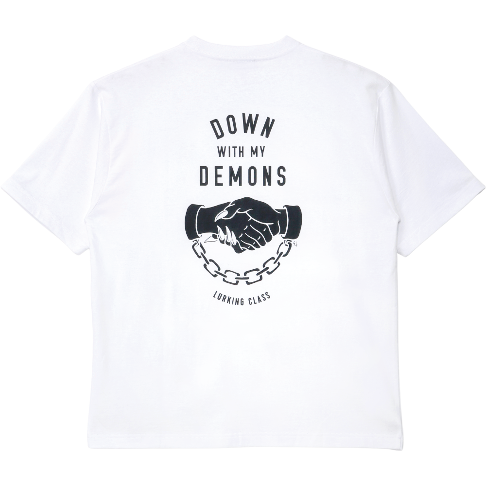 【LURKING CLASS】DOWN WITH MY DEMONS S/S TEE WHITE