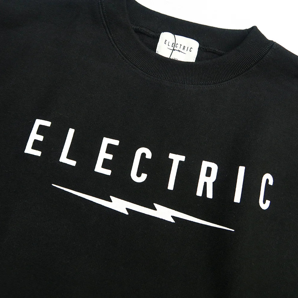 【ELECTRIC】UNDERVOLT LOGO CREW BLACK/WHITE - BLACK/WHITE