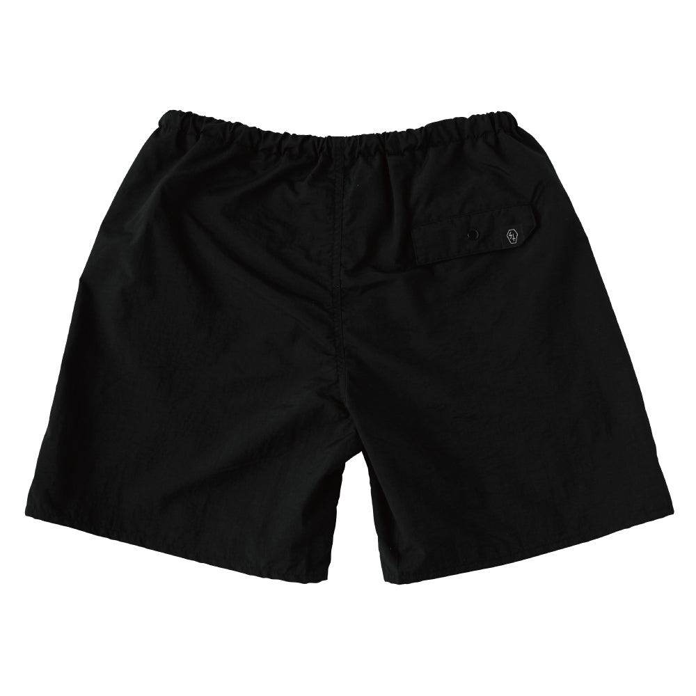 【LURKING CLASS】FLAMING EMBROIDERY SHORTS 7inch BLACK