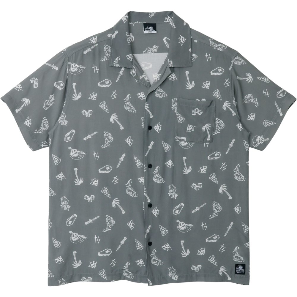 【LURKING CLASS】FLASH RAYON SHIRT GREY