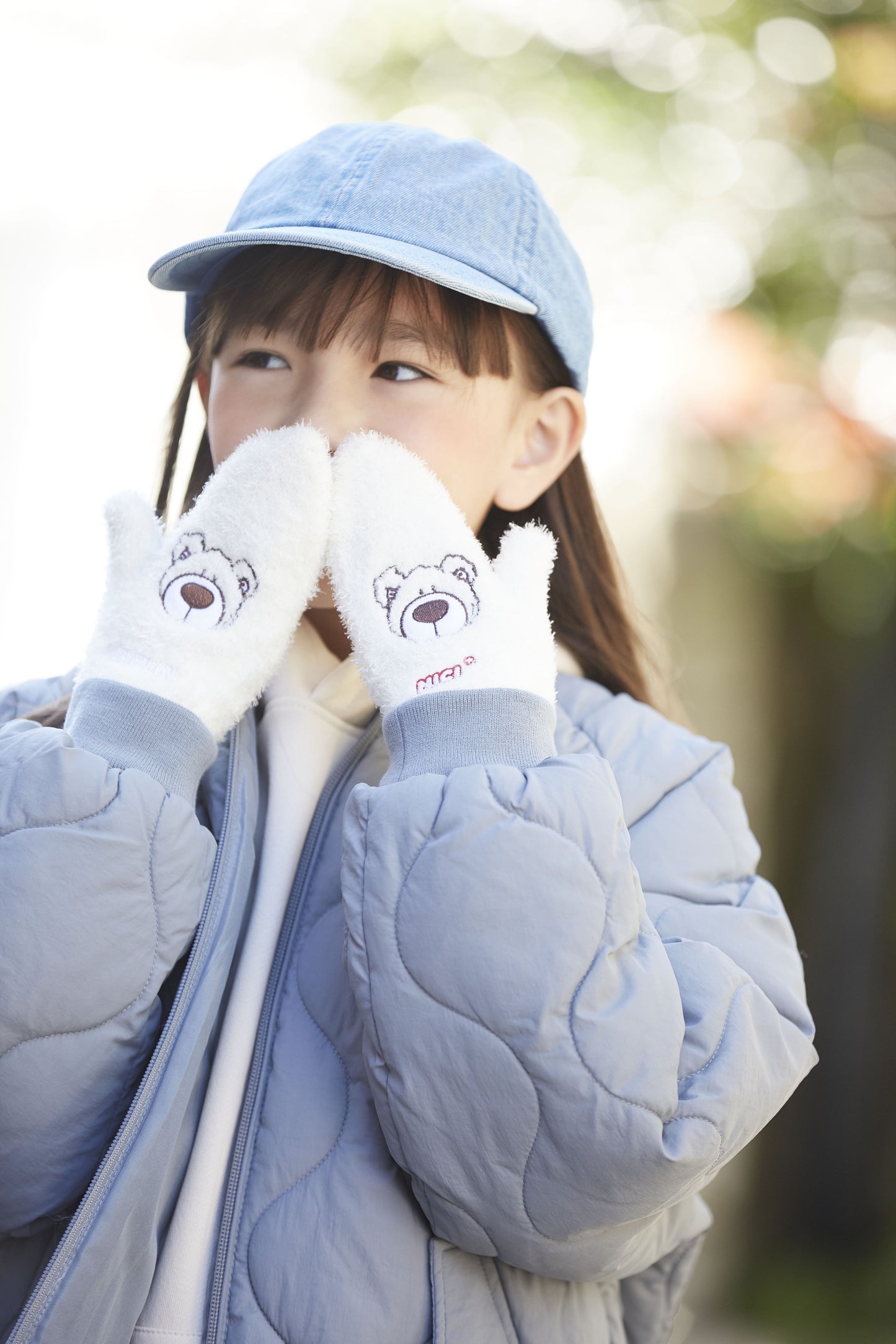 【GLAMLIN】NICI COLLABORATION KID'S MITTEN LOVE BEAR CREAM