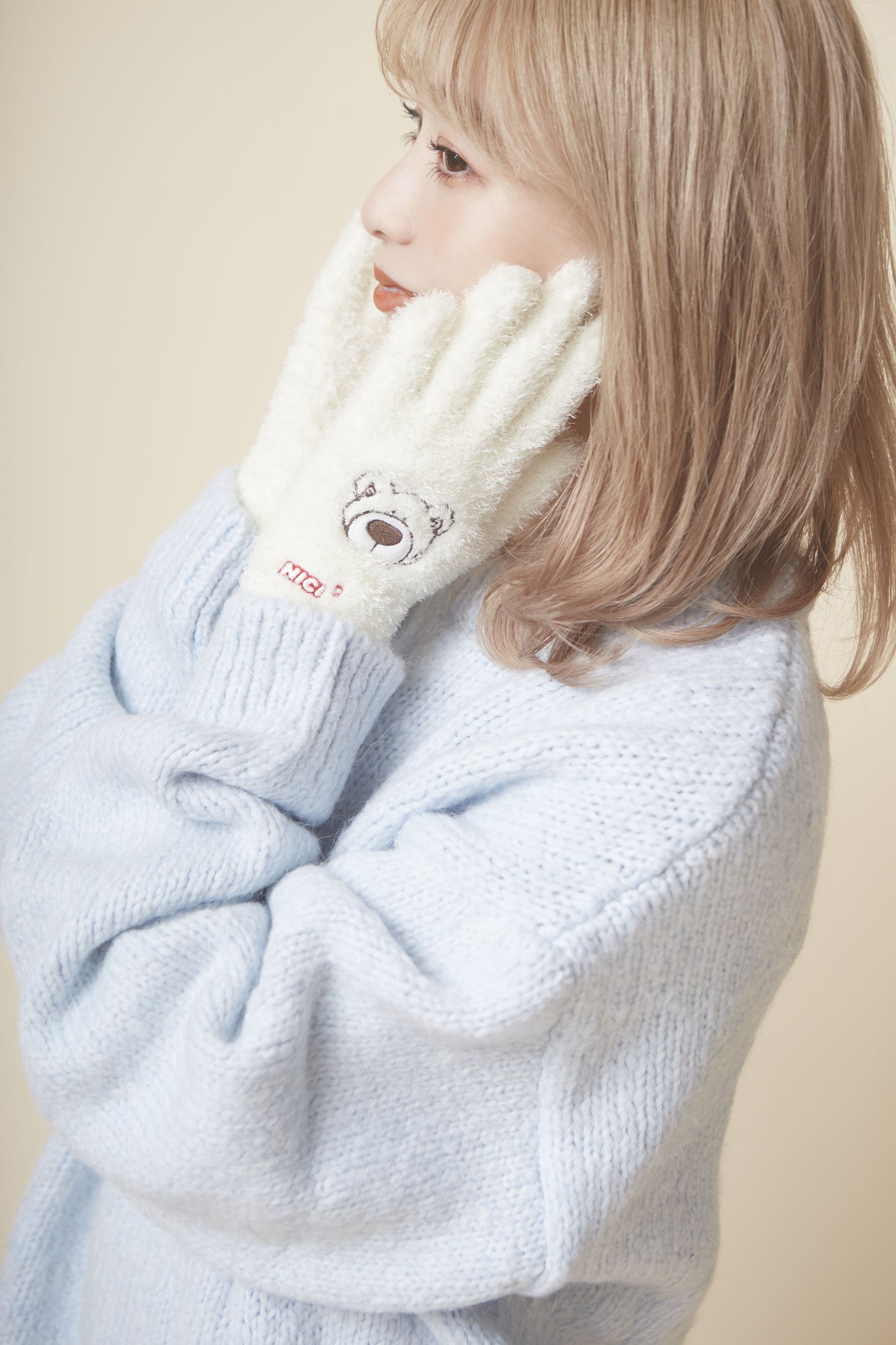 【GLAMLIN】NICI COLLABORATION FIVE FINGER LOVE BEAR CREAM