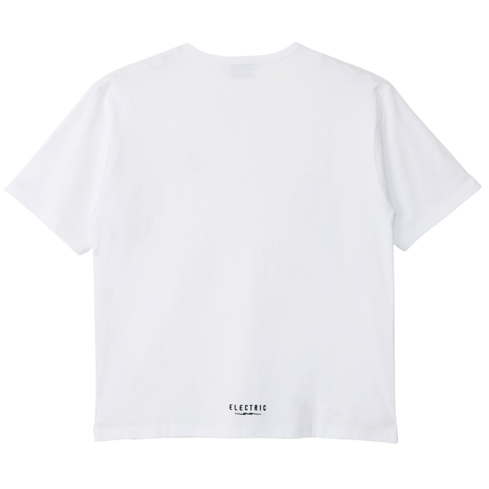 【ELECTRIC】HENLY NECK EMBROIDERY S/S TEE WHITE