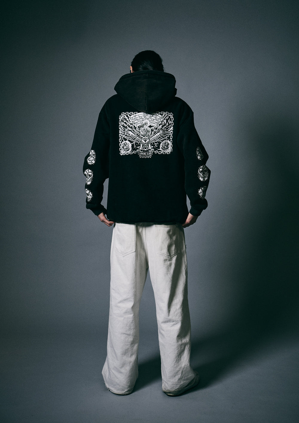 【LURKING CLASS】LC×TALLBOY UNCHAINED ACID WASH HOOD BLACK ACID