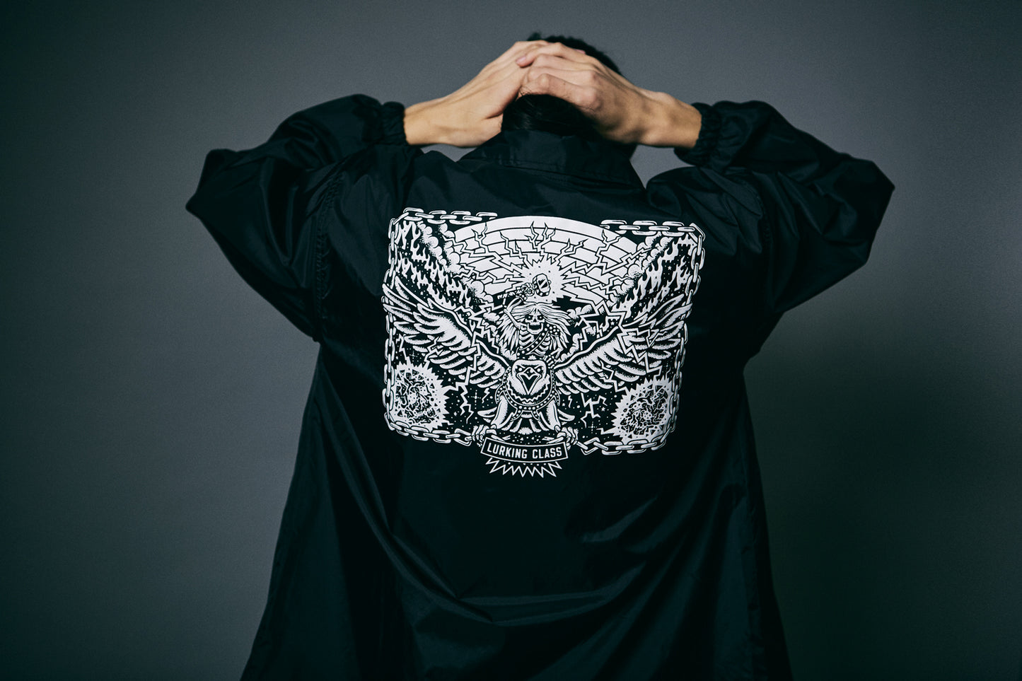 【LURKING CLASS】LC×TALLBOY UNCHAINED COACH JACKET BLACK