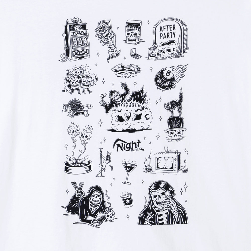 【LURKING CLASS】NIGHT MOVES FLASH S/S TEE WHITE