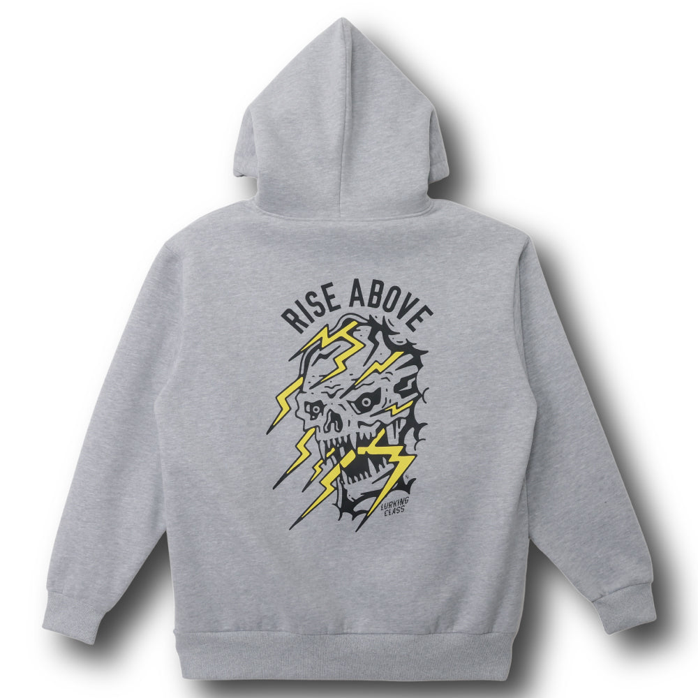 【LURKING CLASS】RISE ABOVE ZIP HOOD GREY
