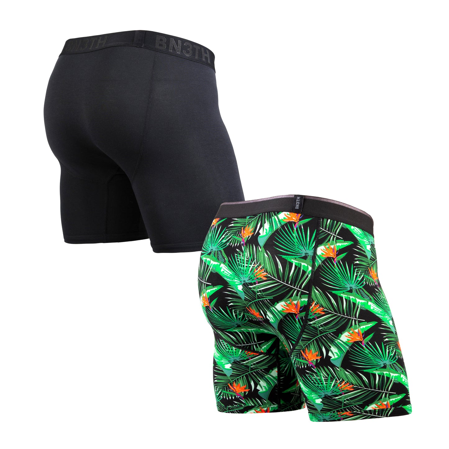 SALE【BN3TH】CLASSIC BOXER BRIEF SOLID×PRINT PARADISE BALI-BLACK