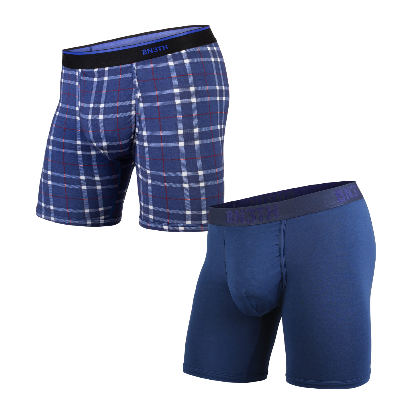 SALE【BN3TH】WEEKDAY SOLID×PRINT 2PACK NAVY FIRESIDE-PLAID NAVY