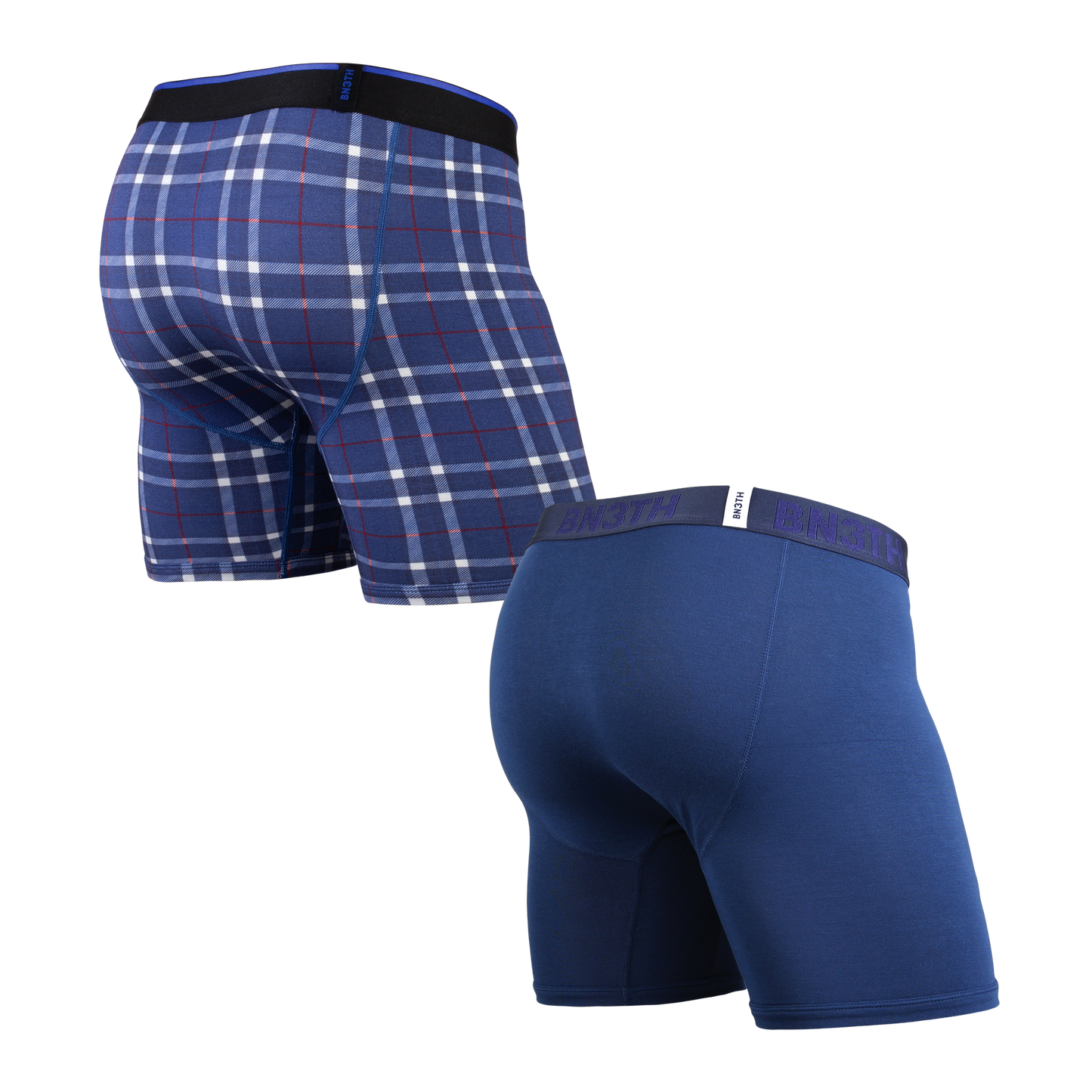 SALE【BN3TH】WEEKDAY SOLID×PRINT 2PACK NAVY FIRESIDE-PLAID NAVY