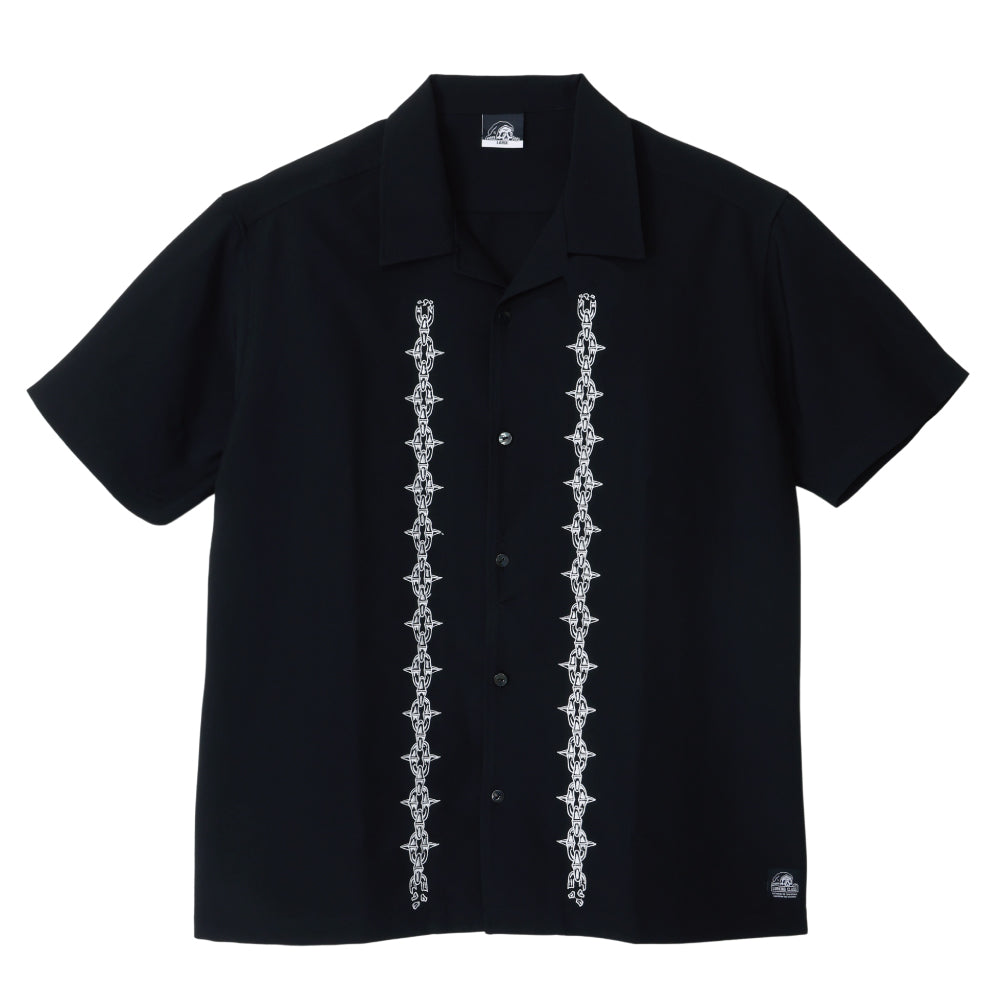 【LURKING CLASS】CHAIN EMBROIDERY SHIRT BLACK