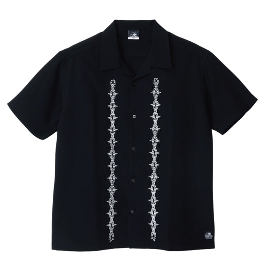 【LURKING CLASS】CHAIN EMBROIDERY SHIRT BLACK