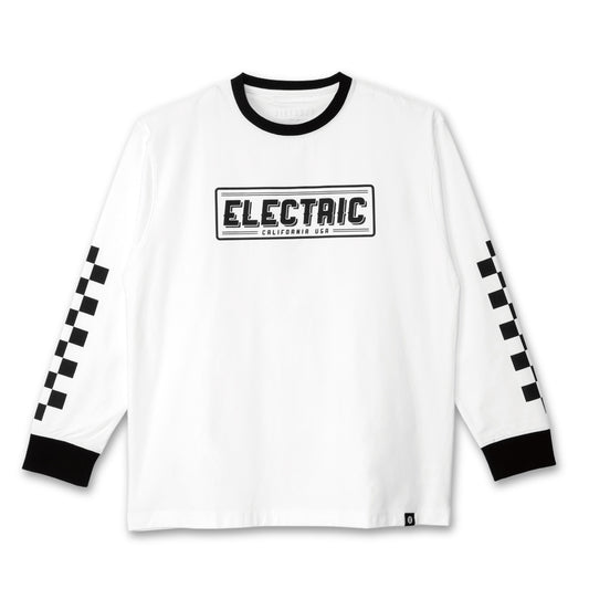【ELECTRIC】CHECKER DRY L/S TEE WHITE