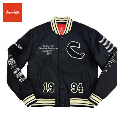 【CHOCOLATE】TEAM VARCITY JACKET BLACK