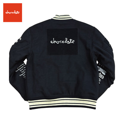 【CHOCOLATE】TEAM VARCITY JACKET BLACK