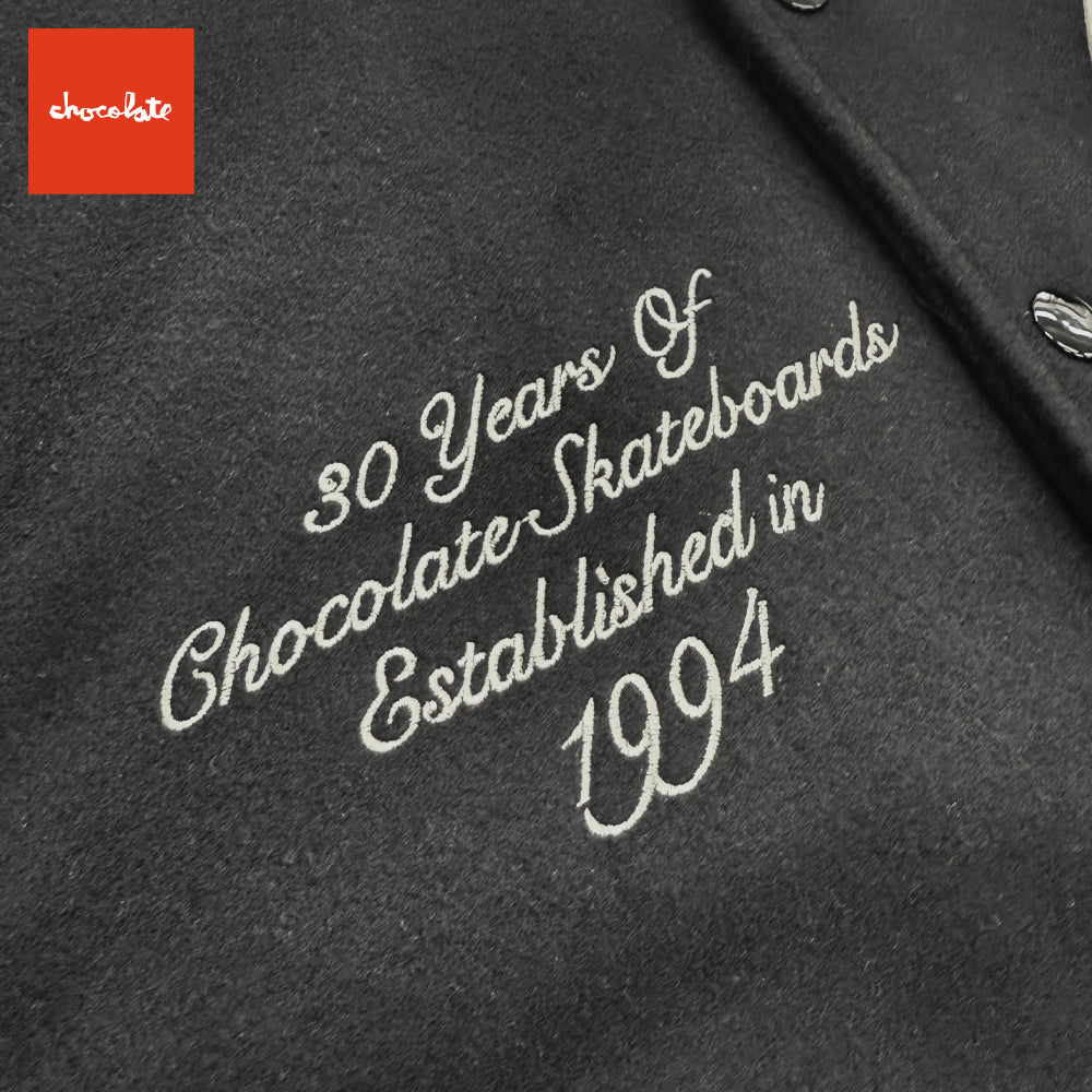 【CHOCOLATE】TEAM VARCITY JACKET BLACK