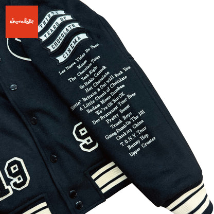 【CHOCOLATE】TEAM VARCITY JACKET BLACK