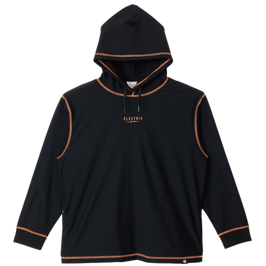 【ELECTRIC】COLOR STITCH DRY HOOD BLACK×ORANGE