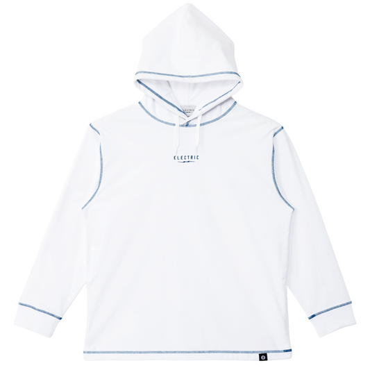 【ELECTRIC】COLOR STITCH DRY HOOD WHITE×BLUE