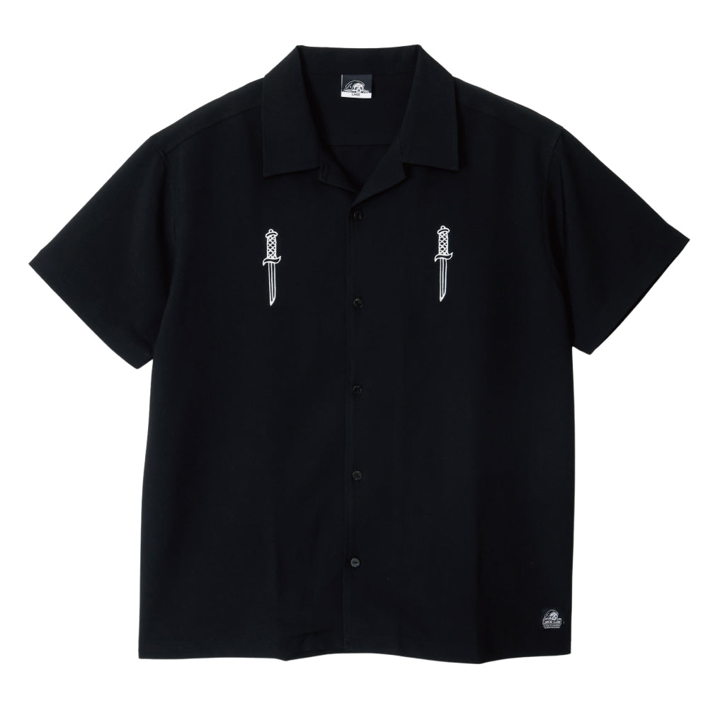 【LURKING CLASS】DAGGER EMBROIDERY SHIRT BLACK