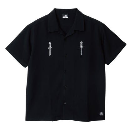 【LURKING CLASS】DAGGER EMBROIDERY SHIRT BLACK