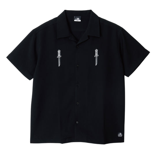 【LURKING CLASS】DAGGER EMBROIDERY SHIRT BLACK