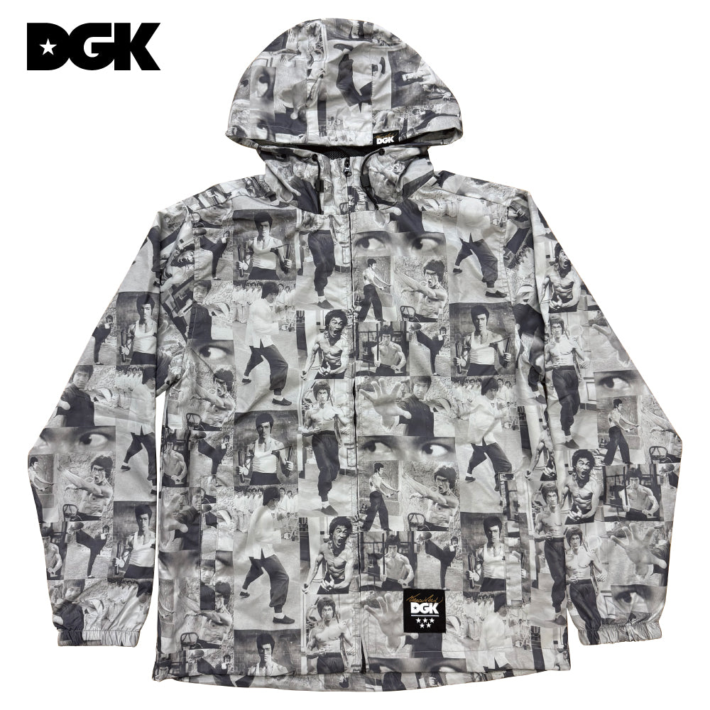 【DGK】DGK×BRUCE LEE COLLAGE WINDBREAKER GREY