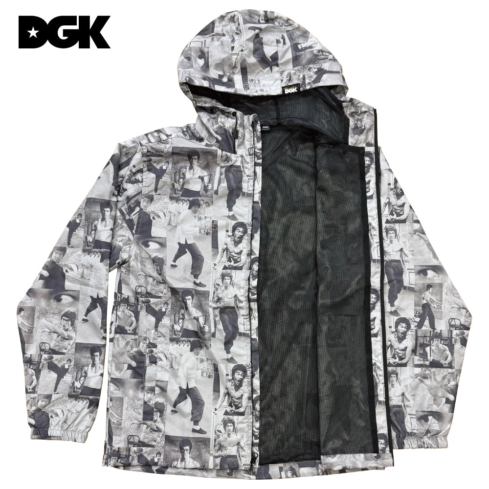 【DGK】DGK×BRUCE LEE COLLAGE WINDBREAKER GREY