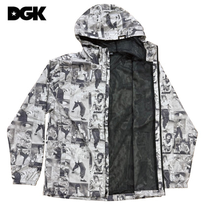 【DGK】DGK×BRUCE LEE COLLAGE WINDBREAKER GREY