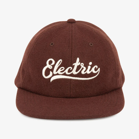 【ELECTRIC】SCRIPT 6PANEL UNSTRUCURED HAT - BROWN