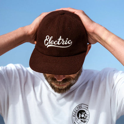 【ELECTRIC】SCRIPT 6PANEL UNSTRUCURED HAT - BROWN