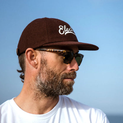 【ELECTRIC】SCRIPT 6PANEL UNSTRUCURED HAT - BROWN