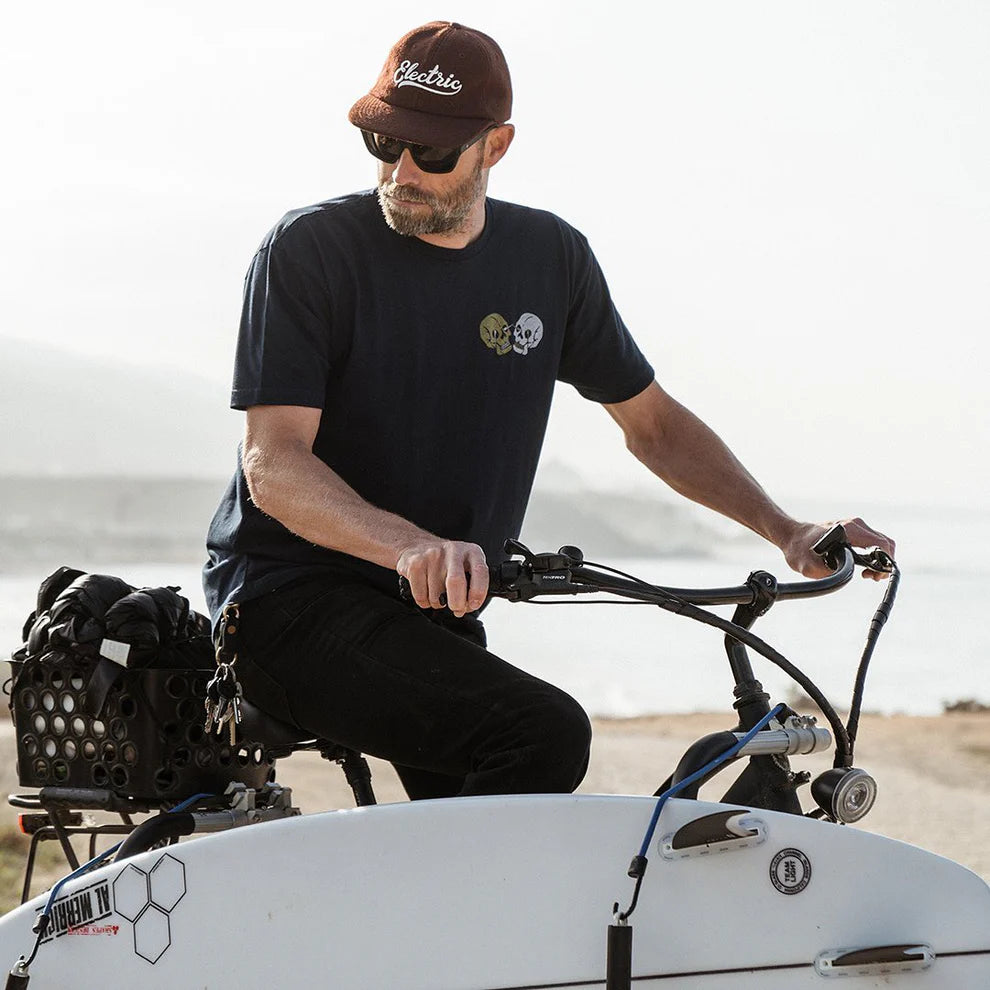 【ELECTRIC】SCRIPT 6PANEL UNSTRUCURED HAT - BROWN