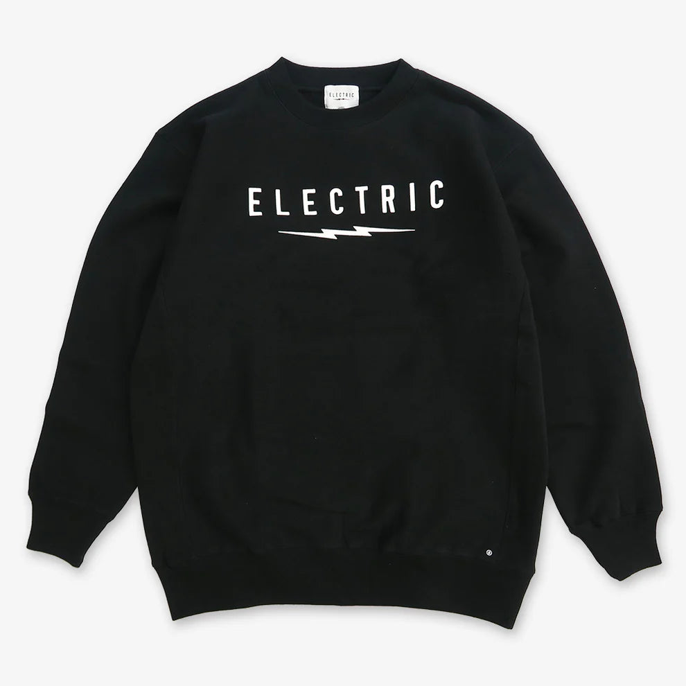 【ELECTRIC】UNDERVOLT LOGO CREW BLACK/WHITE - BLACK/WHITE