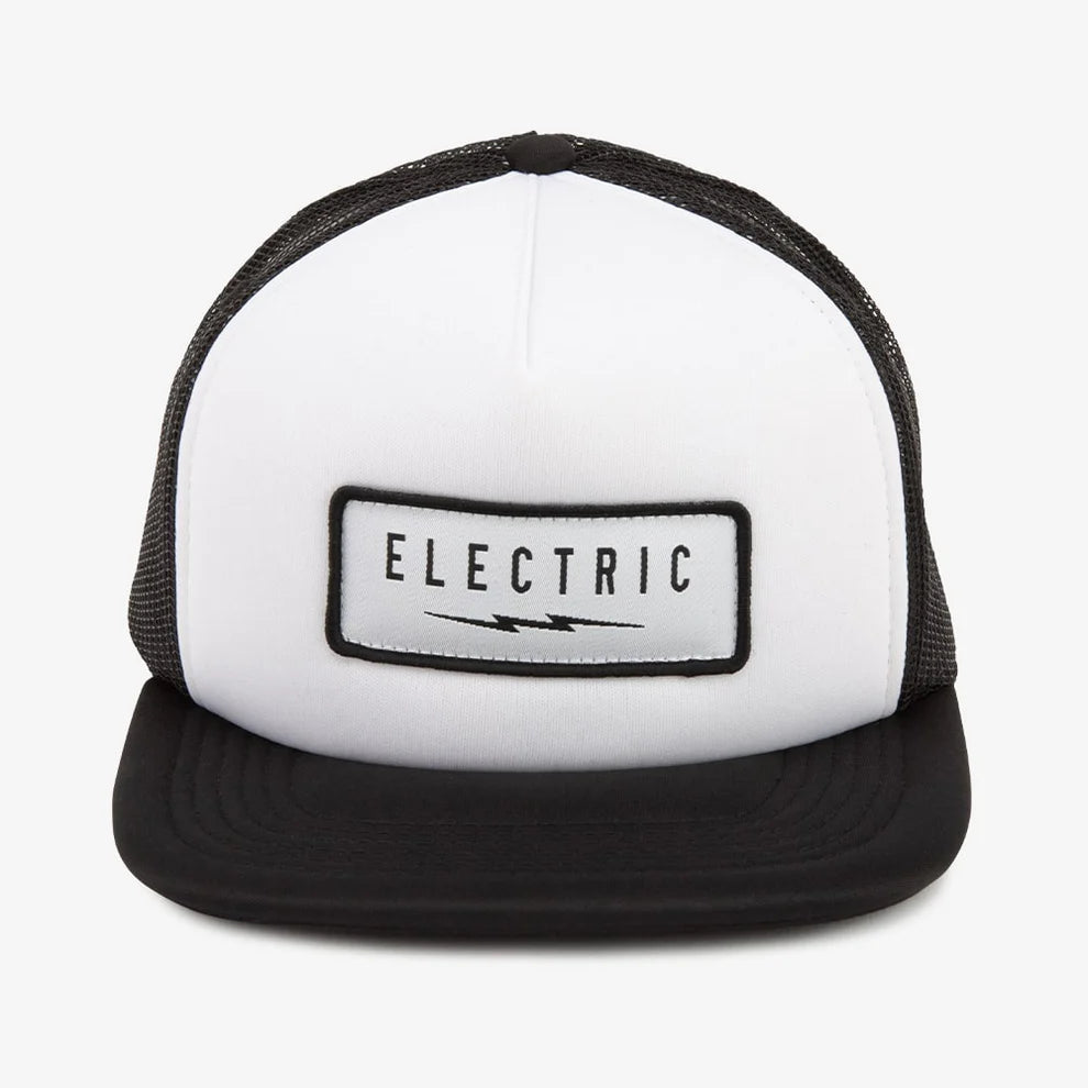 【ELECTRIC】UNDERVOLT PATCH 5PANEL TRUCKER HAT BLACK/WHITE - BLACK/WHITE