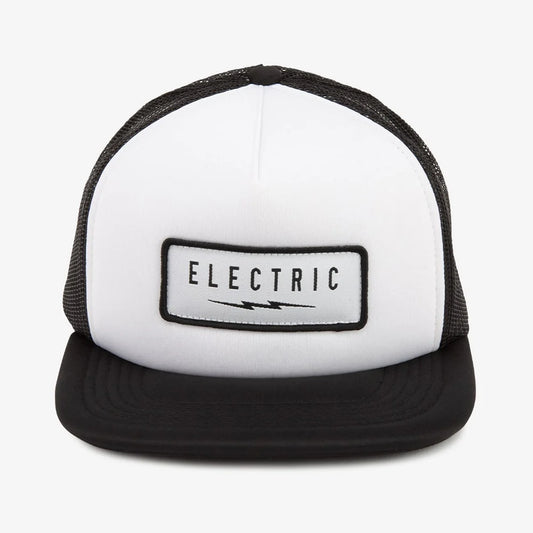 【ELECTRIC】UNDERVOLT PATCH 5PANEL TRUCKER HAT BLACK/WHITE - BLACK/WHITE