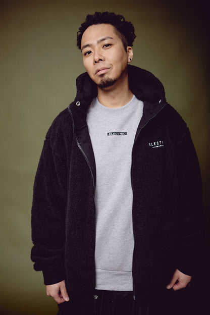 【ELECTRIC】UNDERVOLT REVERSIBLE FULL ZIP HOOD BLACK