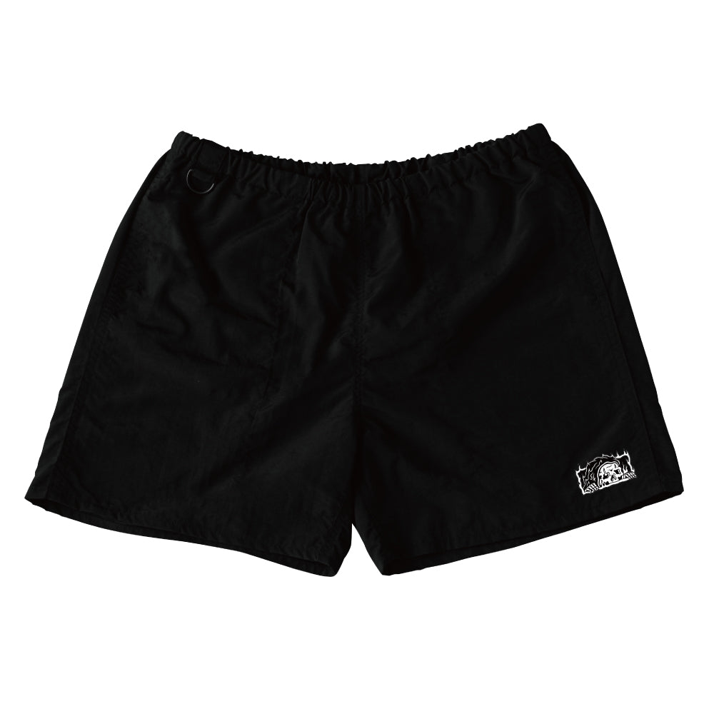 【LURKING CLASS】FLAMING EMBROIDERY SHORTS 5inch BLACK
