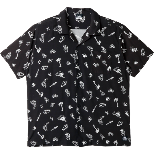 【LURKING CLASS】FLASH RAYON SHIRT BLACK