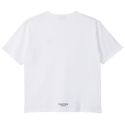【ELECTRIC】HENLY NECK EMBROIDERY S/S TEE WHITE