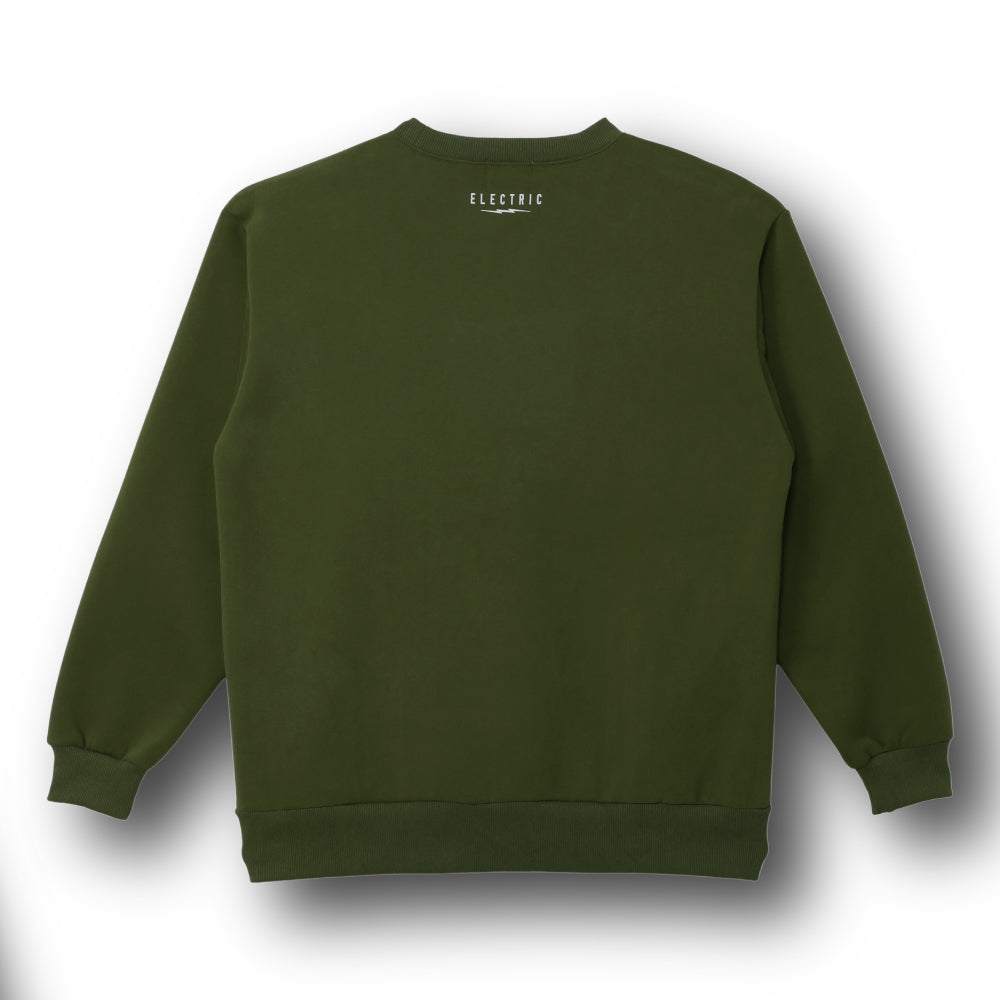 【ELECTRIC】ICON LOGO CREW OLIVE