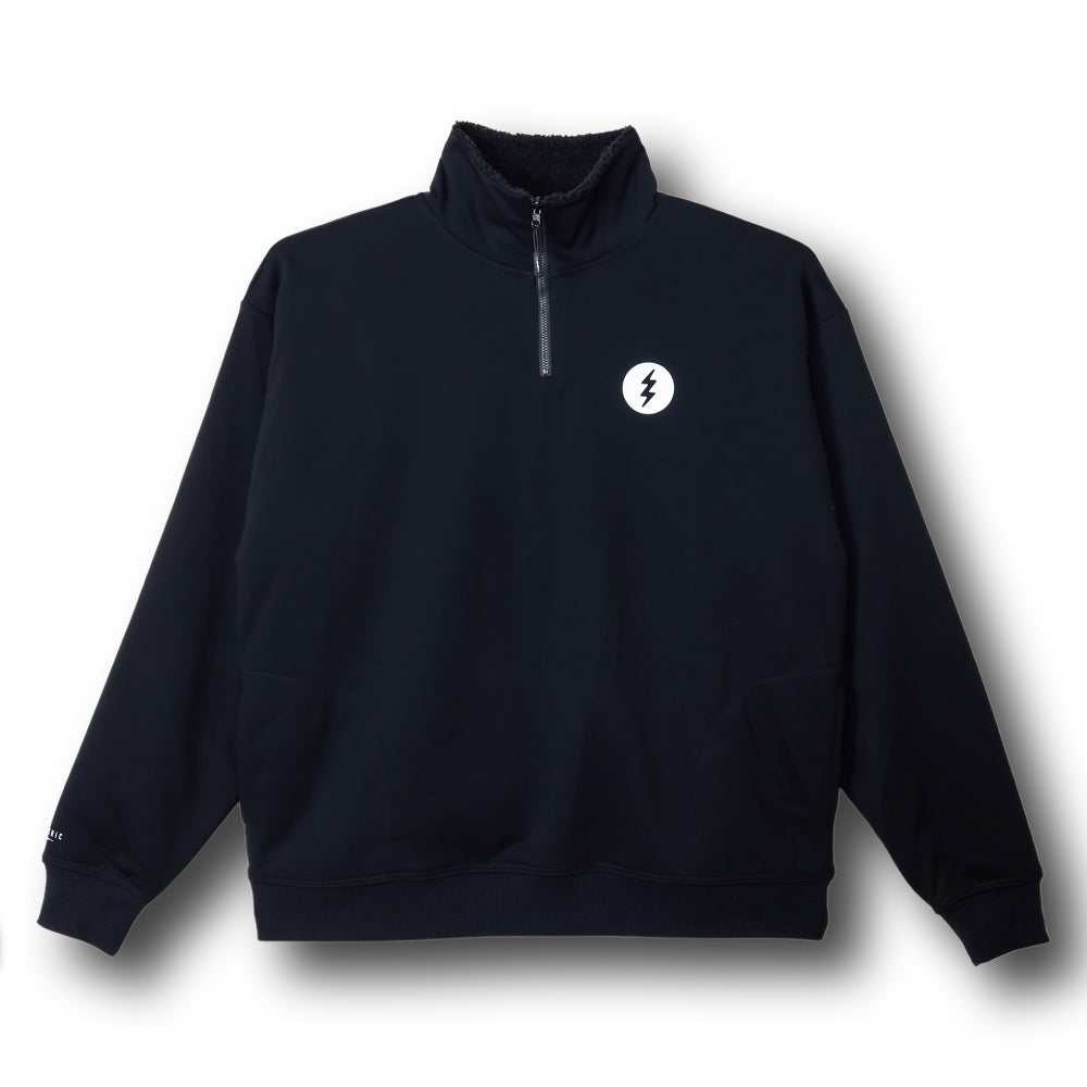 【ELECTRIC】ICON LOGO REVERSIBLE HALF ZIP BLACK