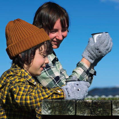 【GLAMLIN】KID'S FIVE FINGER GREY