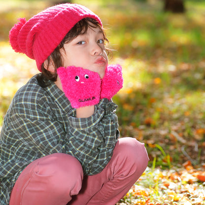 【GLAMLIN】KID'S FIVE FINGER NEON PINK