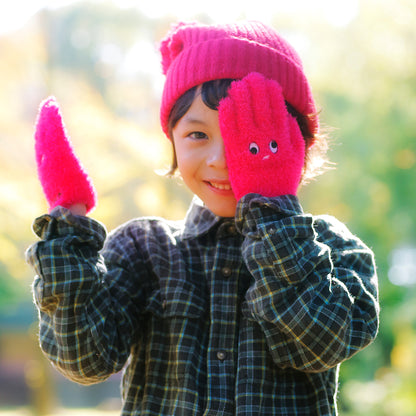 【GLAMLIN】KID'S FIVE FINGER NEON PINK