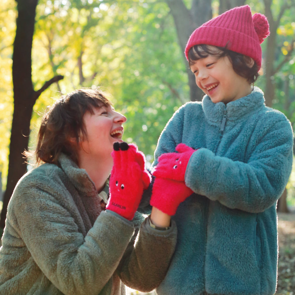 【GLAMLIN】KID'S FIVE FINGER NEON PINK