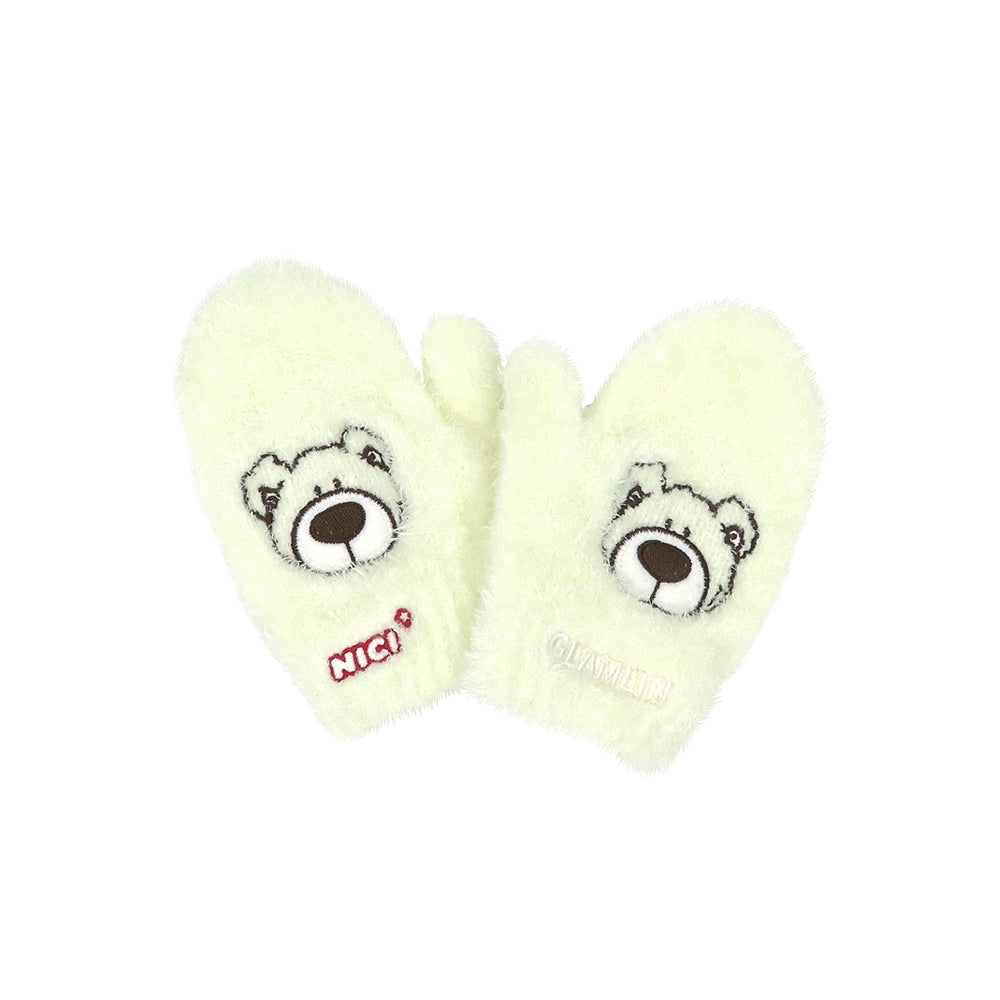 【GLAMLIN】NICI COLLABORATION KID'S MITTEN LOVE BEAR CREAM